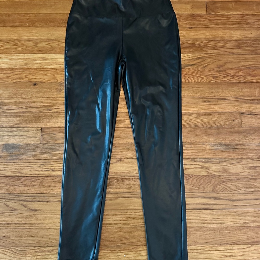 Black Faux Leather Leggings